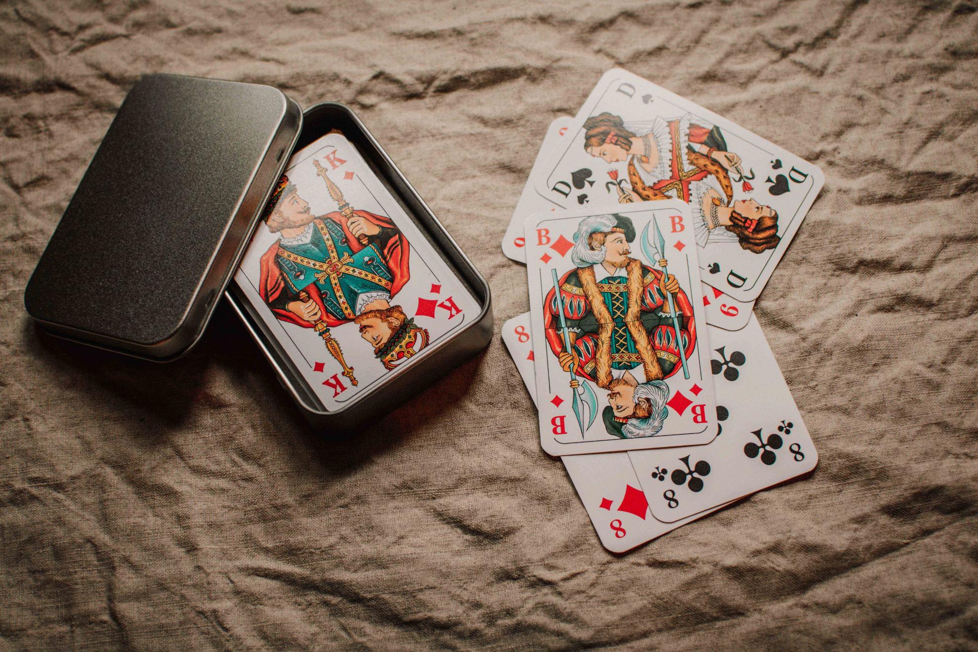 Spielkarten Dose Metalldose Geschenkdose 3 Stück 