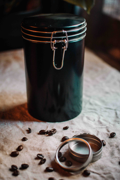 Runde Kaffeedose - 500g schwarz